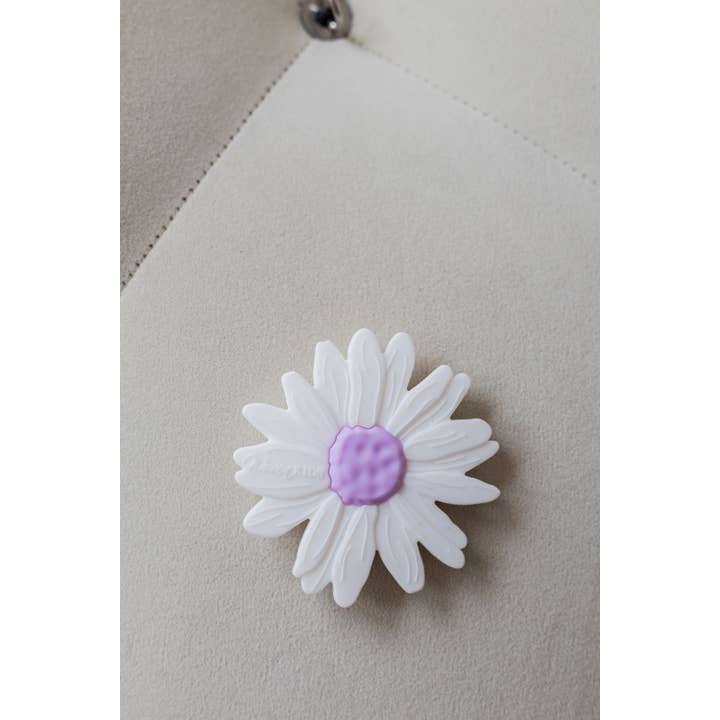 Woven Kids – Großhandel Beißspielzeug (ohne Clip) – Baby – Beißring aus Silikon, Motiv: Milk Daisy/Lilac Centre6