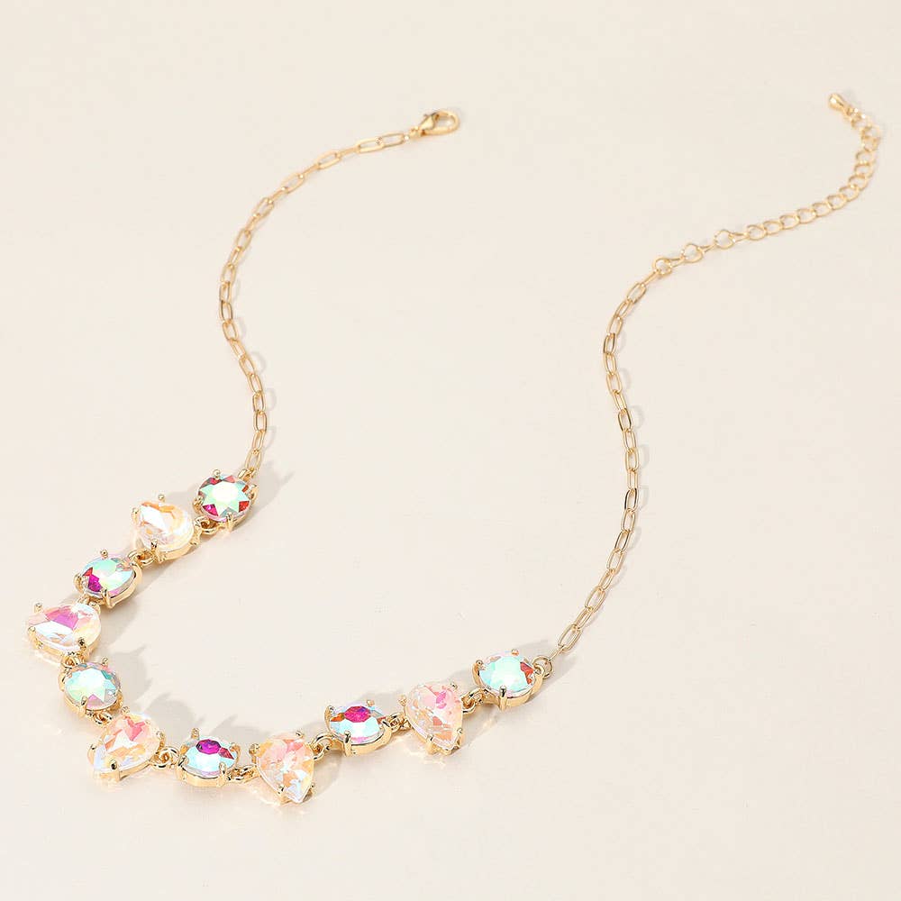 Sensibling Corp. - Venta al por mayor Collares con colgantes/abalorios - Collar de noche con eslabones de piedra ovalada redonda en forma de lágrima con cojín7