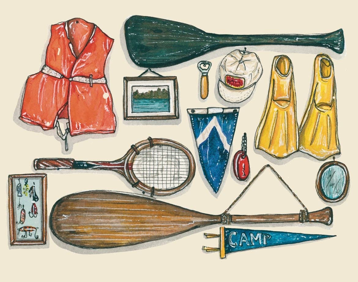 artxnikki - Wholesale Art print - Meet Me at the Lake! Vintage Lake House Wall Art Print