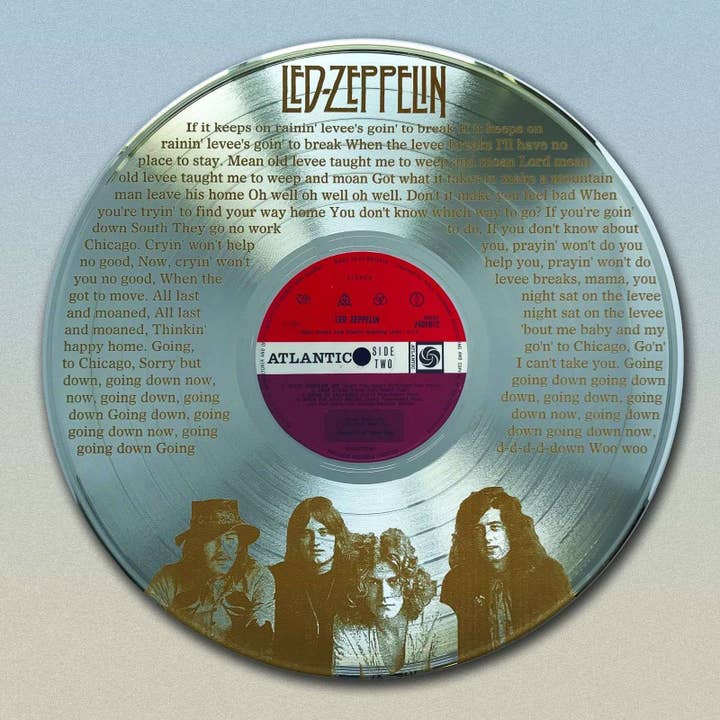 Disque Lp LP Led Zeppelin Platinum gravé au laser avec When The Lev pour la vente par Gold Record Outlet