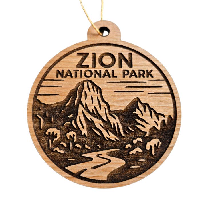 Zion National Park Ornament Handmade Wood Souvenir Utah - 15793 for wholesale by Happy Wood Products
