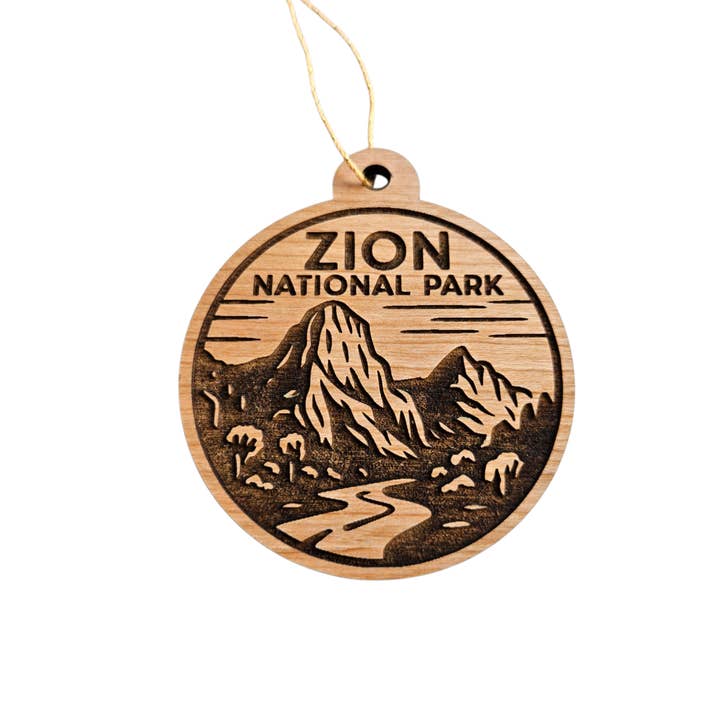 Ornement fait main en bois du parc national de Zion Souvenir Utah - 15793 pour la vente par Happy Wood Products