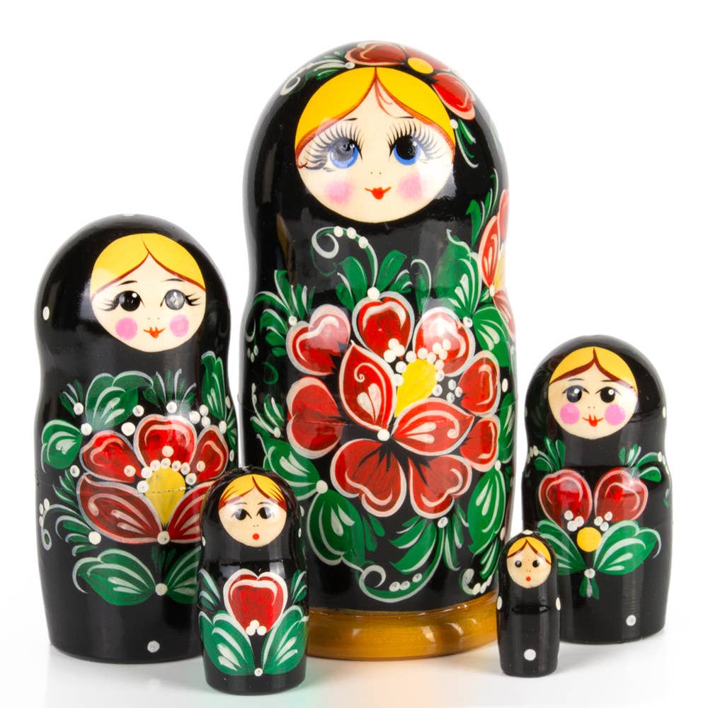 Fatto a mano semenov Tradizionale Russa matriosca matrioska in legno Set 10 PZ 