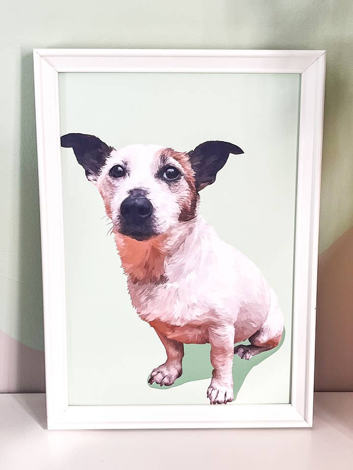 Stampa murale Jack Russel, blumelishop, ritratto di animali domestici per la vendita all'ingrosso da parte di Blümeli Shop