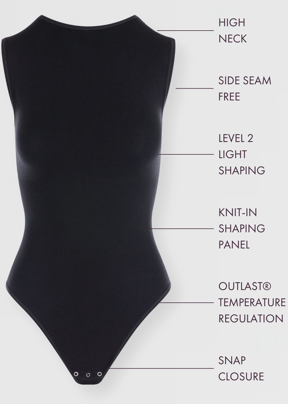 Yummie - Vente Body – femme - Body à string façonnant à col montant Isabel - Yummie SoftServe™4