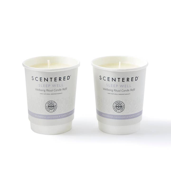 Scentered – Vela em jarro/copo por atacado – Vela de Aromaterapia SLEEP WELL Refill Home Duo