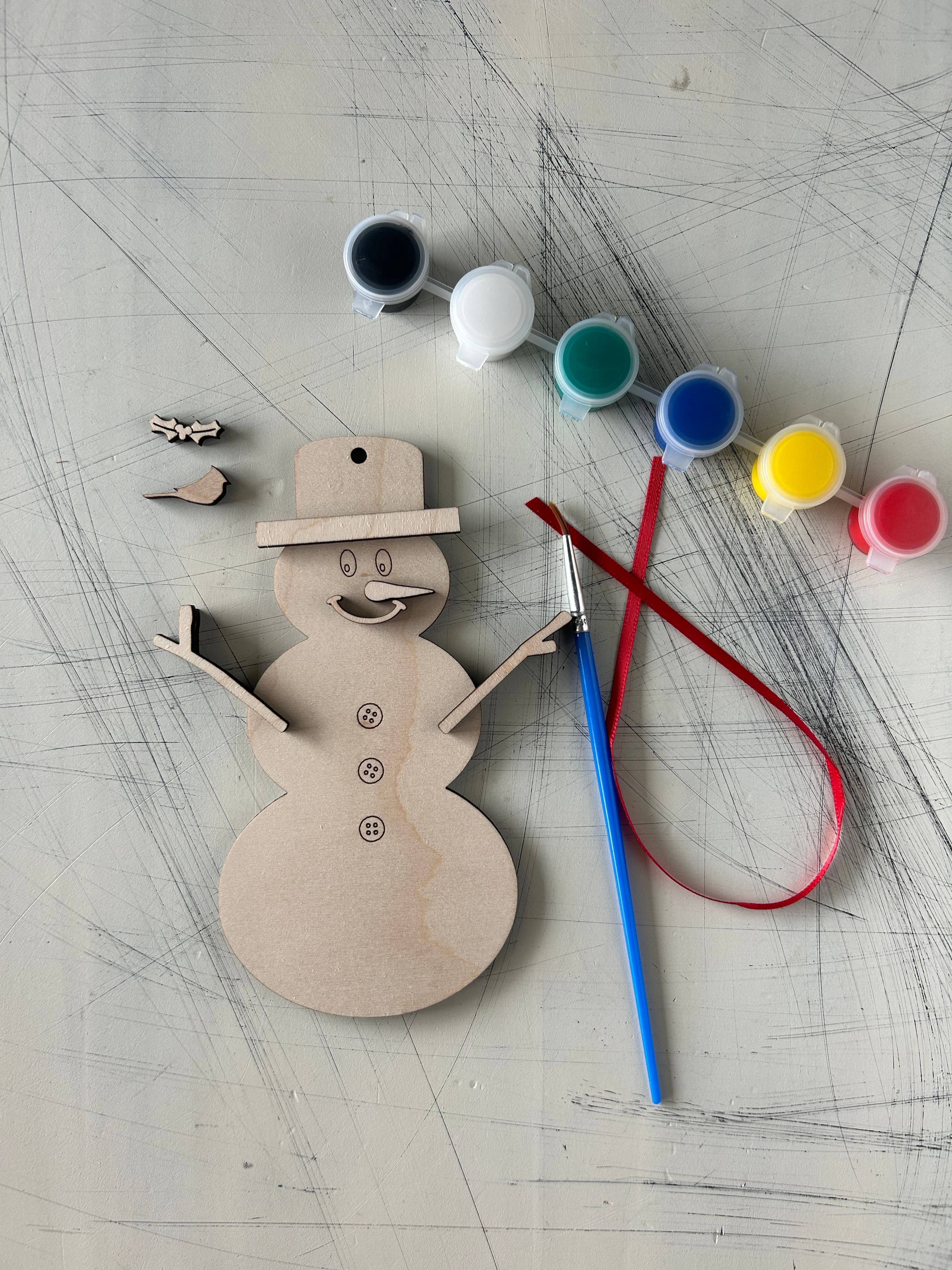 Novotny Designs - Wholesale DIY Craft Kit - Build Your Own Snowman Ornament Paint Kit3