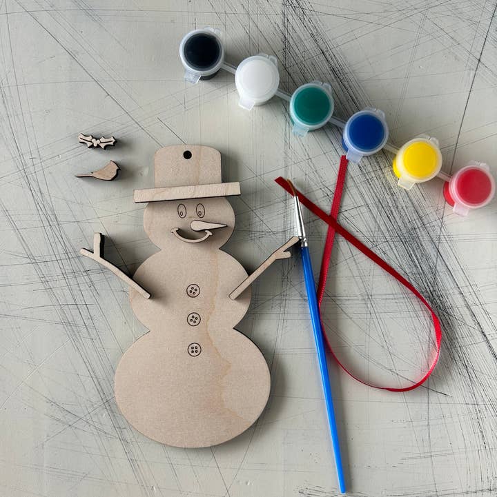 Novotny Designs - Wholesale DIY Craft Kit - Build Your Own Snowman Ornament Paint Kit3