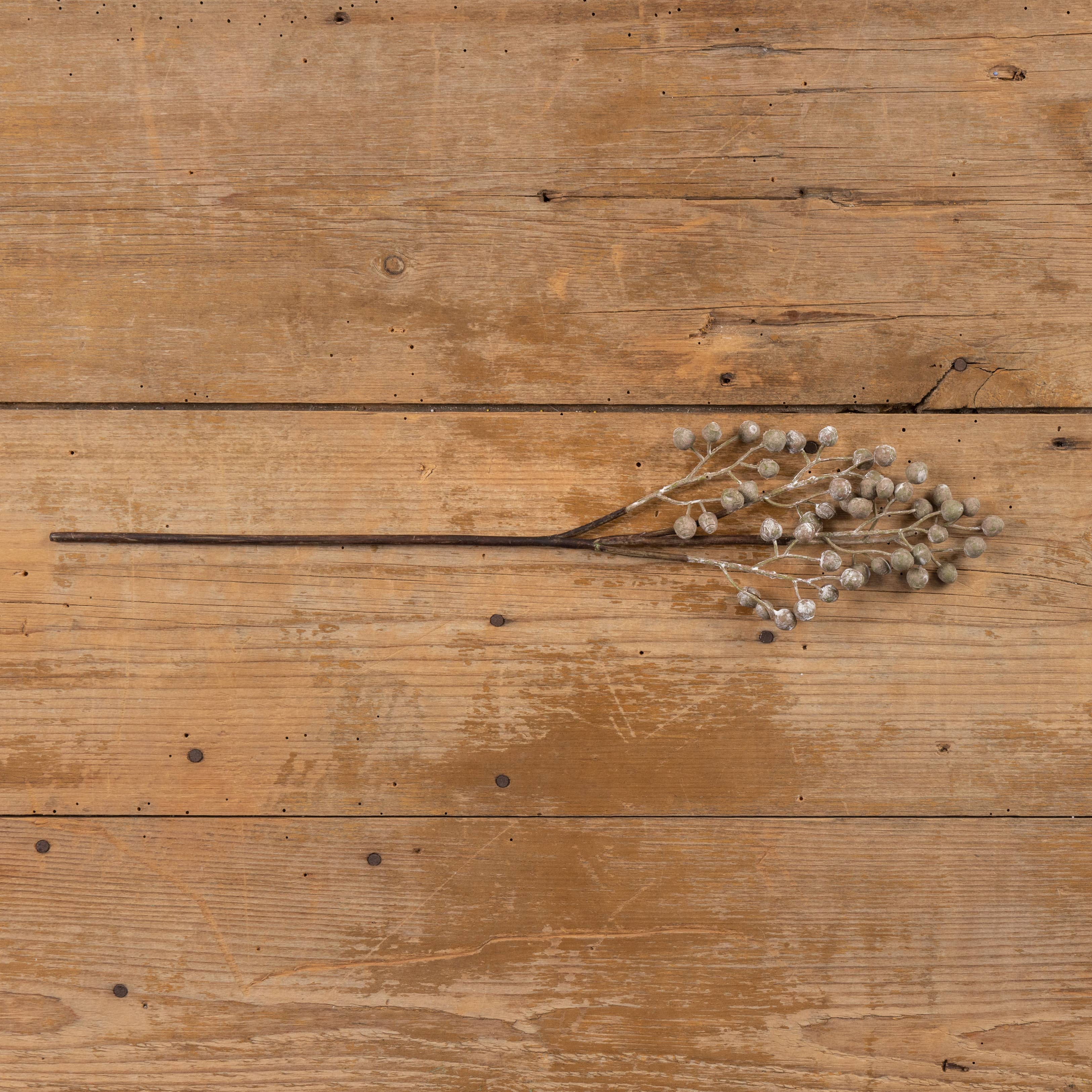 Ragon House – wholesale Artificial plant – 20.5" GREY BERRY BRANCH2