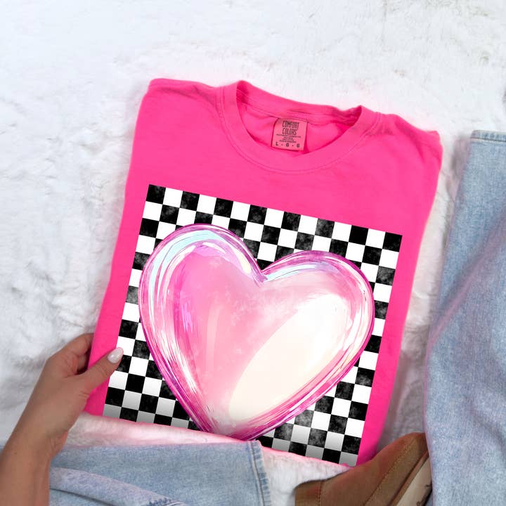 Corazón de cuadros para venta al por mayor de Three Threads Co.