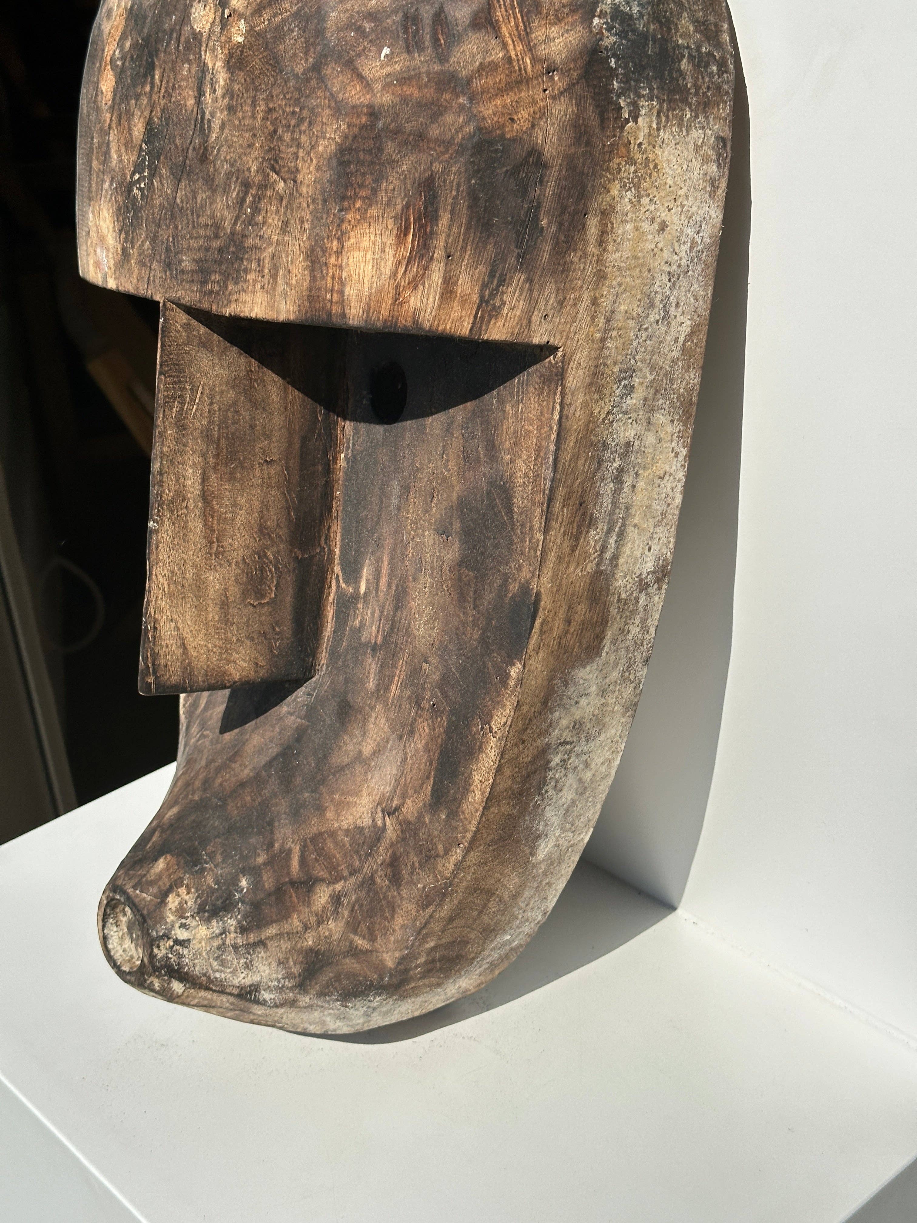 Office Objets – wholesale Skulptur – Stor Timor-mask i patinerat trä, höjd ca 50 cm (3 stycken)11