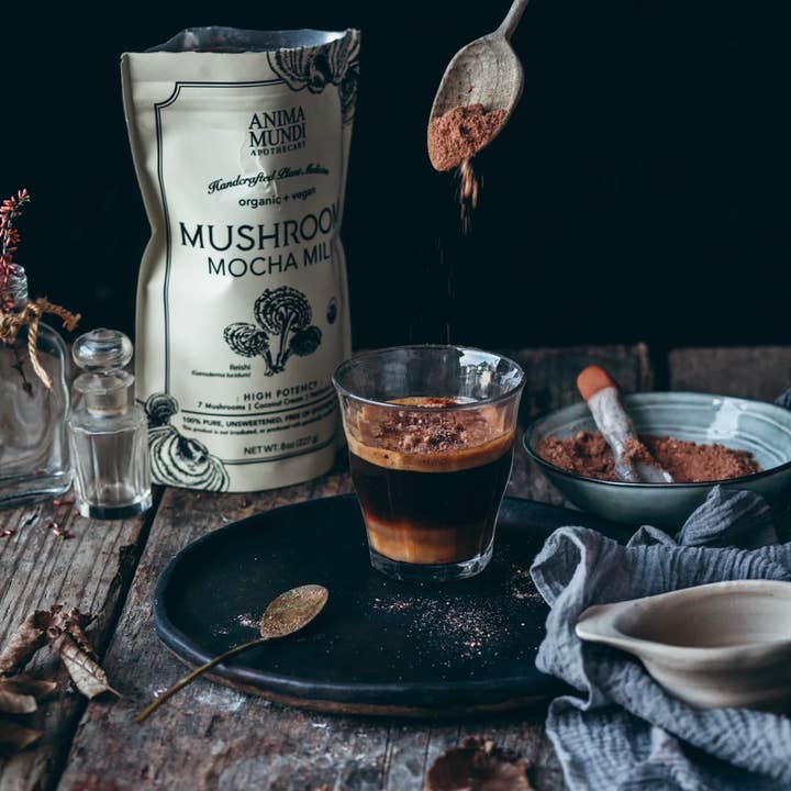 Anima Mundi Apothecary - Wholesale Powdered Health Drink - MUSHROOM MOCHA MILK | Longevity Milk1