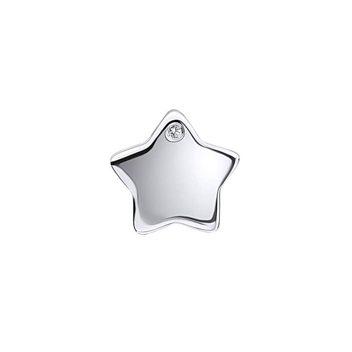 Gecko Jewellery – wholesale Individuell berlock/hänge – Pass-Through Star hängande berlock med diamant