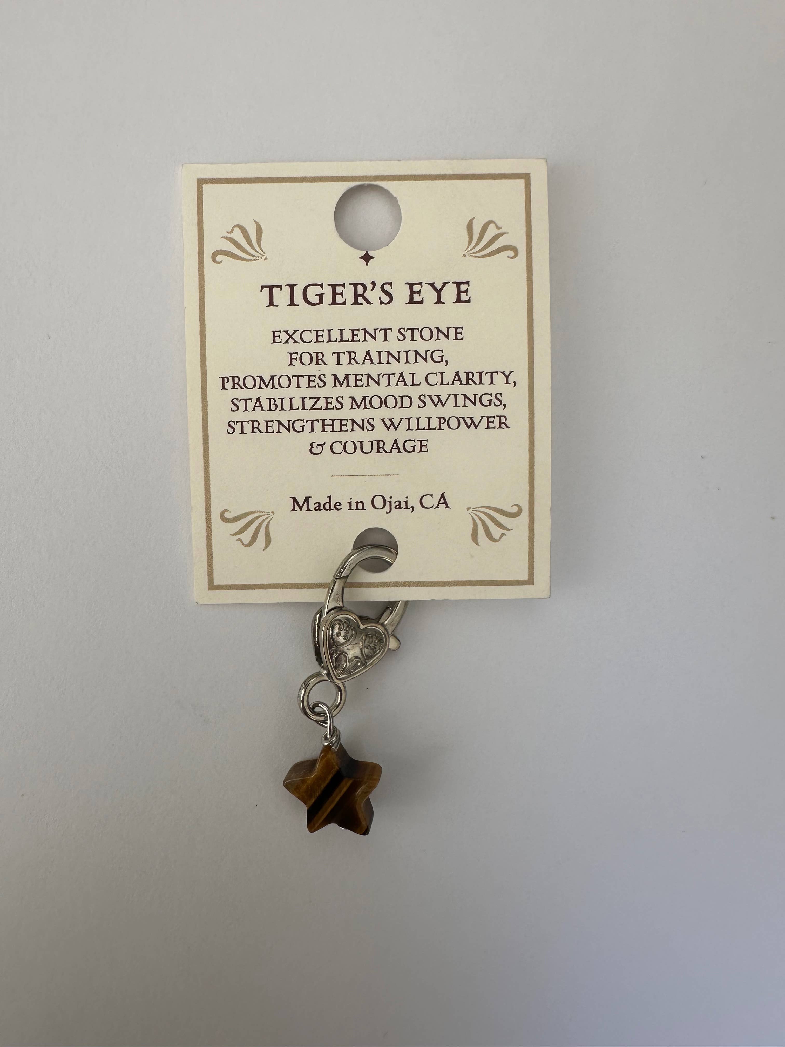 Crystal Pet Love - Vente Breloque de collier – chat et chien - Pendentif Étoile Œil de Tigre pour Soutien Cristallin Holistique3