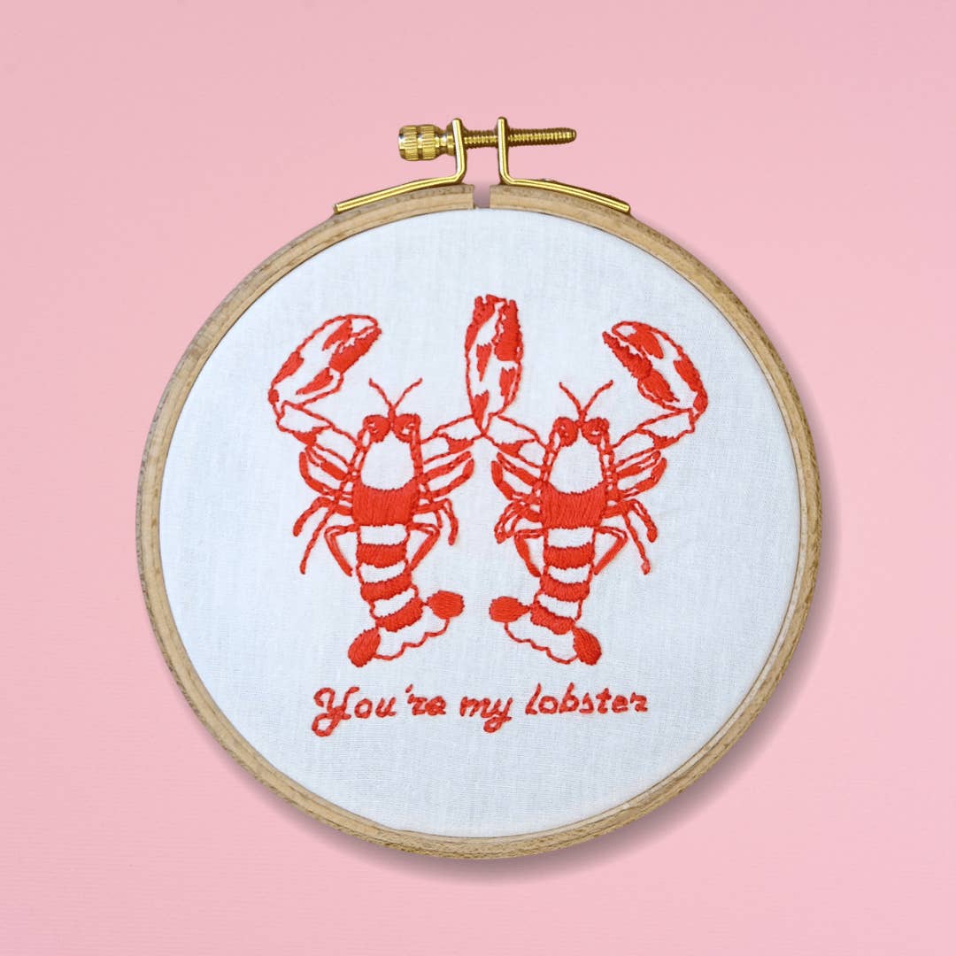 Mellow - Wholesale Craft Sewing Kit - You're my lobster embroidery kit | By Romane Sérazin
