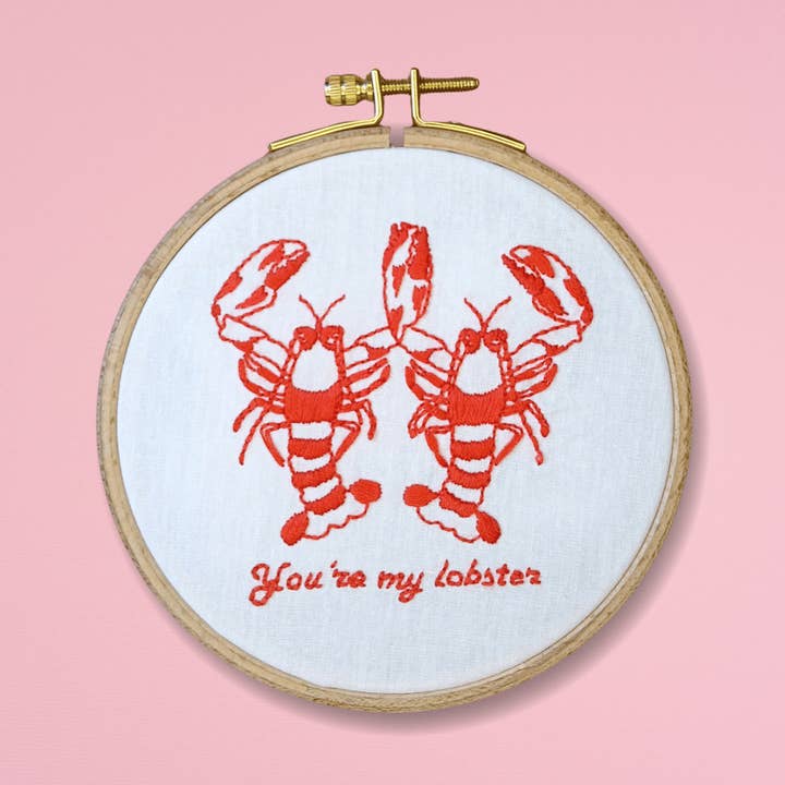 Mellow - Wholesale Craft Sewing Kit - You're my lobster embroidery kit | By Romane Sérazin0