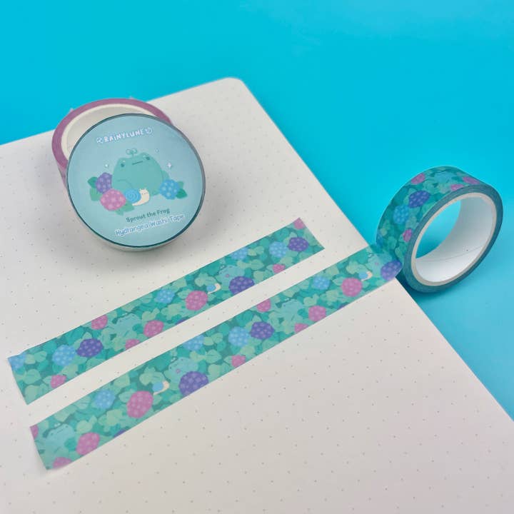 Rainylune - Wholesale Washi Tape - Hydrangea Frog Washi Tape