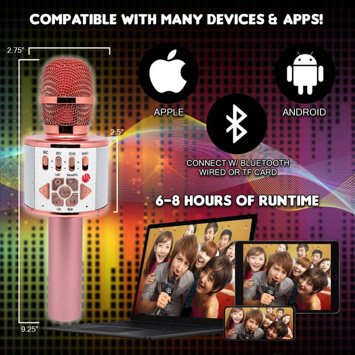 Mainstream Source - Wholesale Musical Instrument - Mainstream Source® Wireless Bluetooth Karaoke Microphone – H24