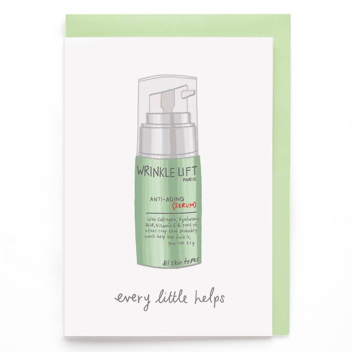 Wrinkle Cream | Funny Birthday Card | Women's Birthday Card for wholesale by You've Got Pen On Your Face