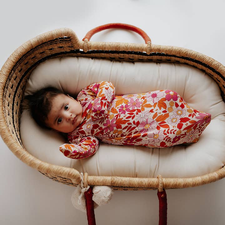 Three Little Tots - Wholesale Babygown - Baby - Wild Child Floral Hawaiian Knotted Gown9