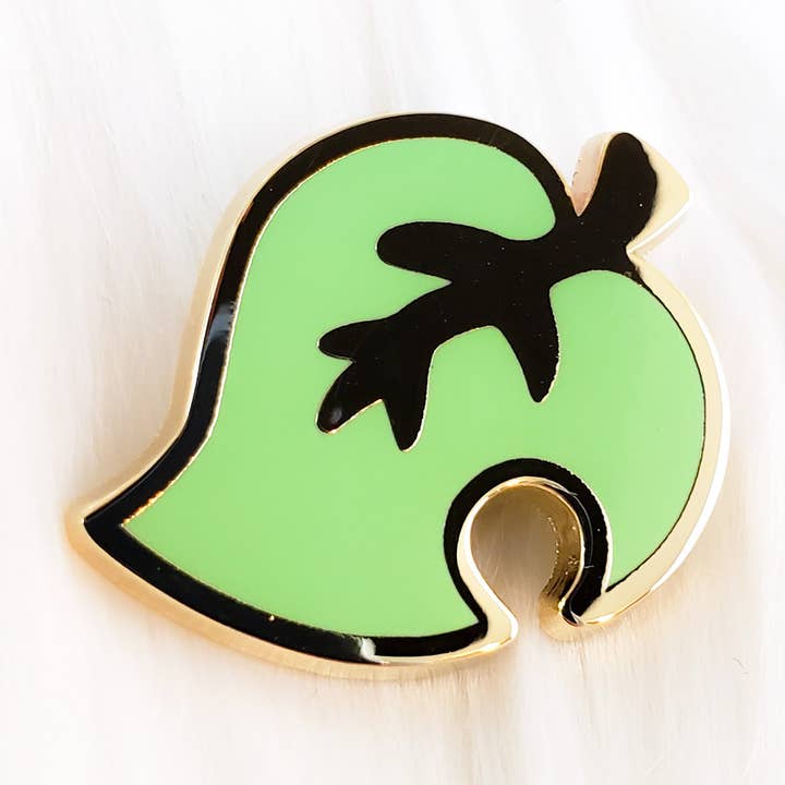 Leaf Enamel Pin for wholesale by Bonnies Lab
