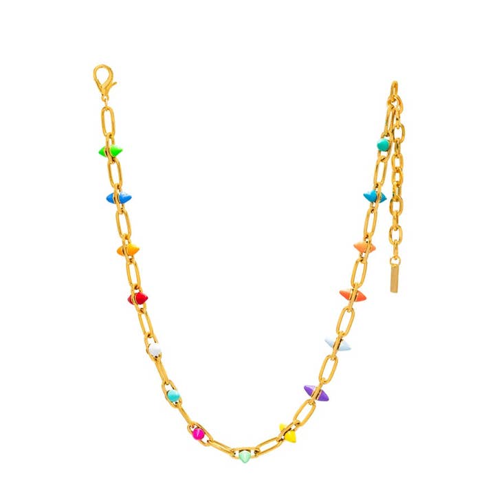 TOVA - Venta al por mayor Collares con colgantes/abalorios - Collar Ivey en arcoíris