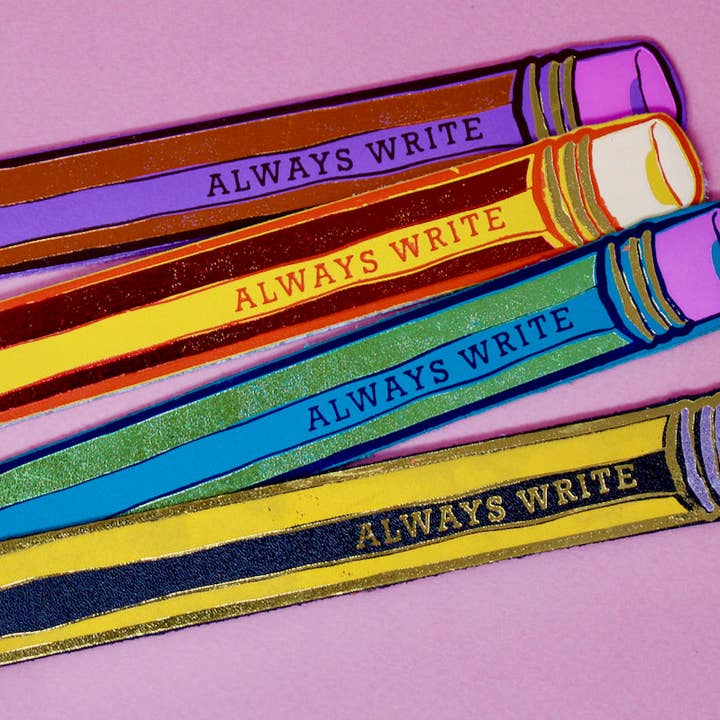 Always Write Pencil Bookmark for wholesale by Ark Colour Design