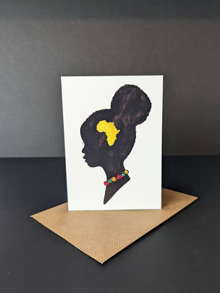 Cartão de saudação de menina africana por atacado de Antonietta Torsiello London