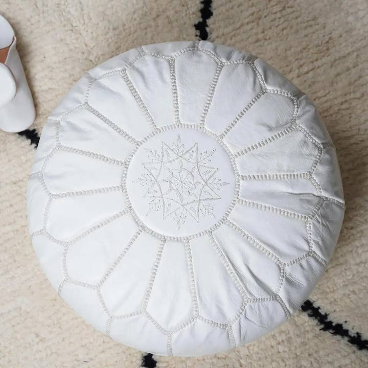 HandHappiness - Wholesale Pouf - Moroccan Ottoman pouf - Handmade Leather Pouf2
