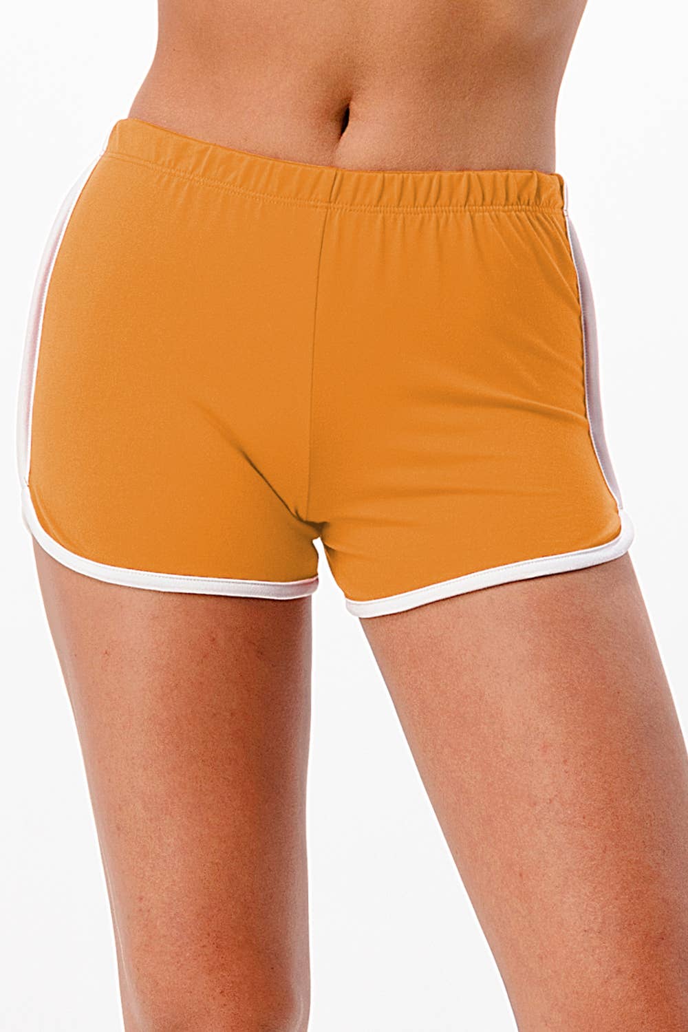 Lime All the Time – wholesale Shorts – Dam – Enfärgad Shorts med Vit In-Seam Piping4