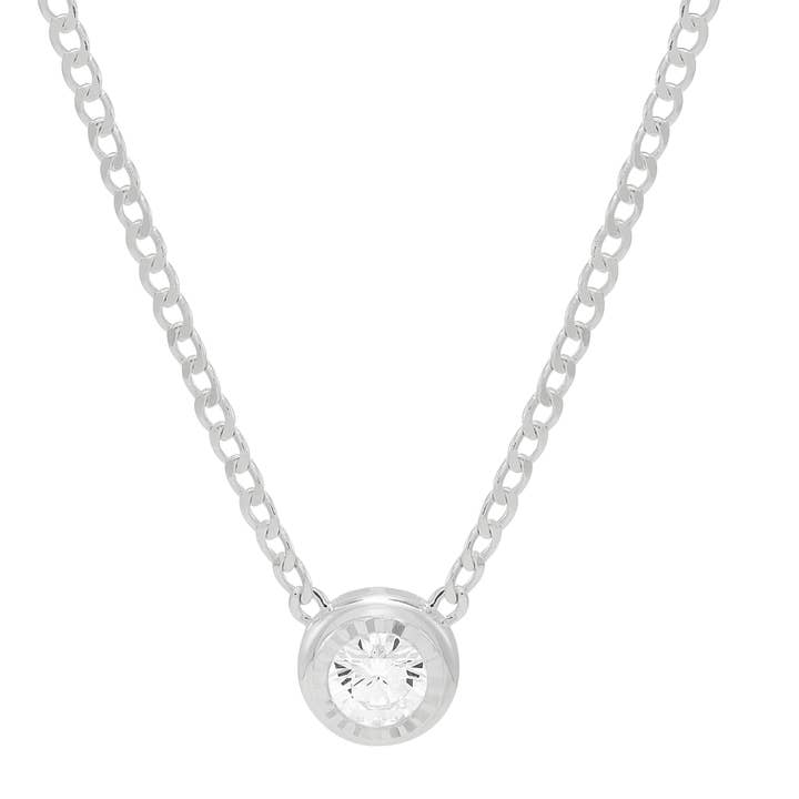 Silpada 'Illuminate' Sterling Silver White Cubic Zirconia Chain Necklace, 18" for wholesale by Silpada