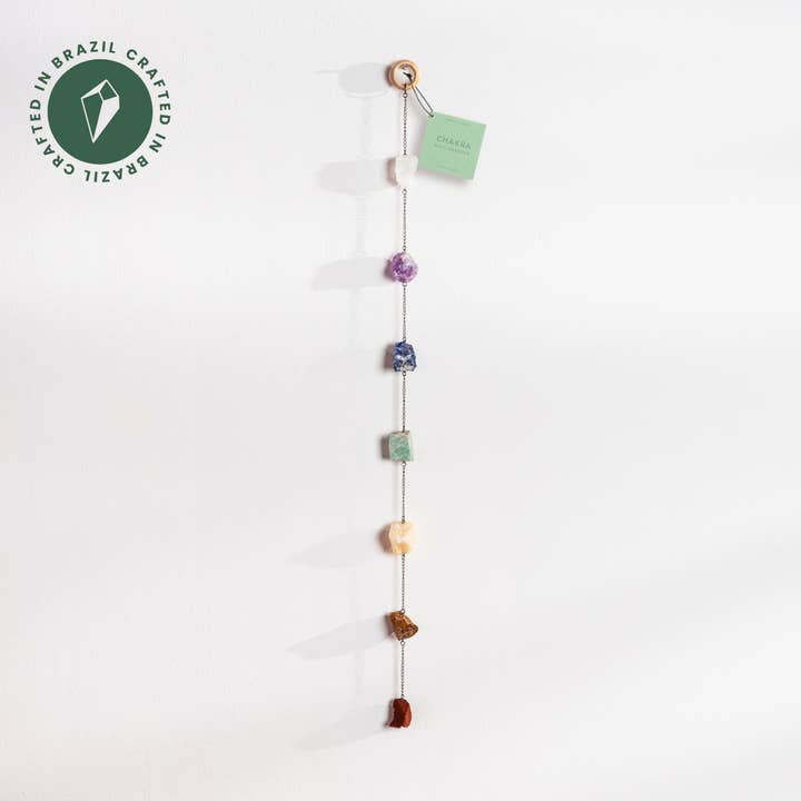Chakra Crystal Wall Hanging - Crafted in Brazil for wholesale by GeoCentral