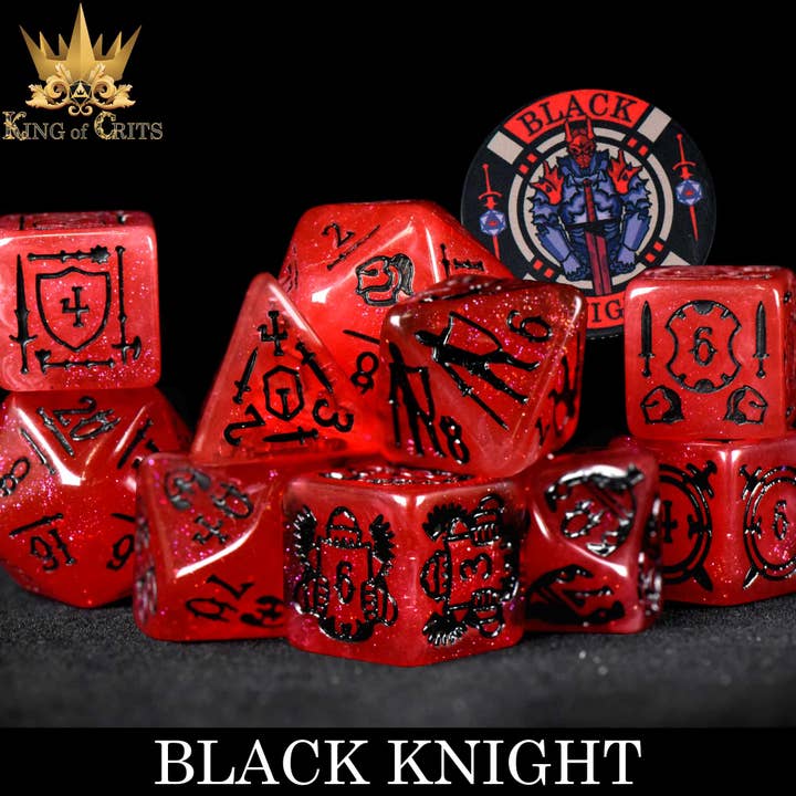 Black Knight - 11 Dice Set for wholesale by DNDDICE.COM