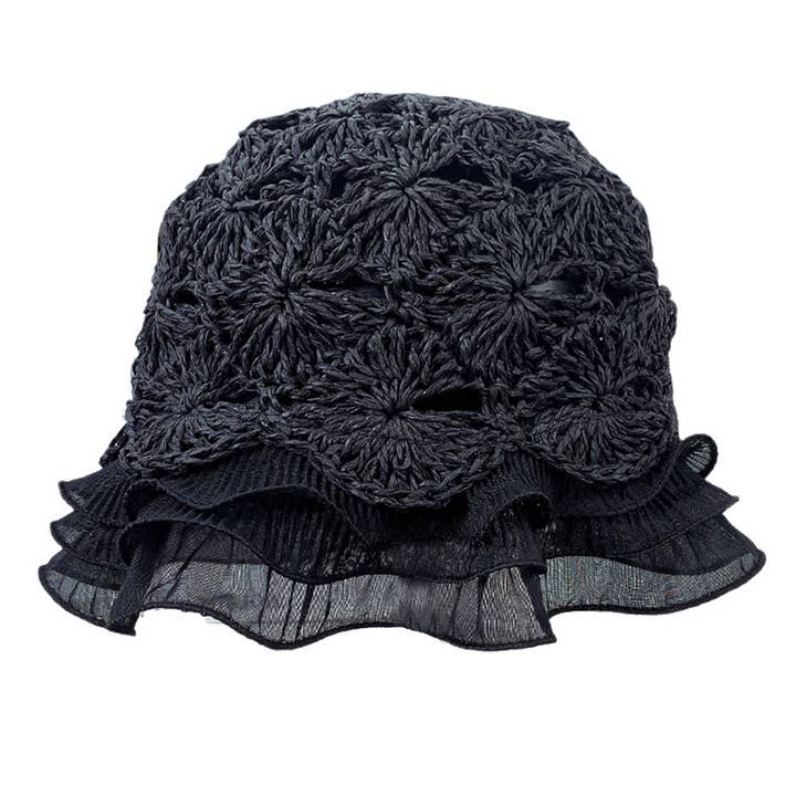 Ole - Wholesale Bucket Hat - Women's - Ruffle Lace Fisherman Hat C012713