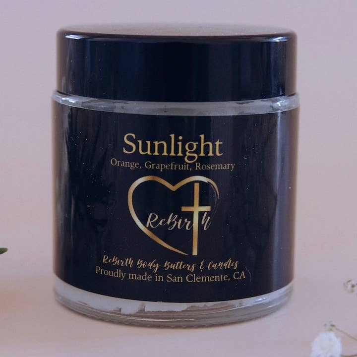 SUNLIGHT - Orange, Pink Grapefruit, Rosemary for wholesale by ReBirth Body Butters, Inc