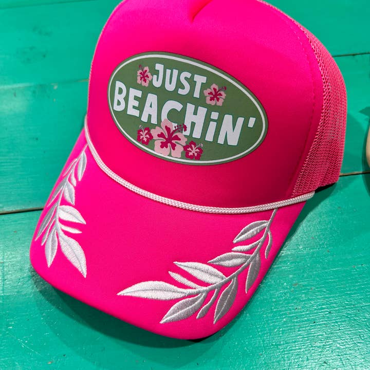 Vibes Hat Company - Wholesale Trucker Hat - Unisex - Just Beachin' Trucker Hat | Summer Cap | Trending | Beachy5