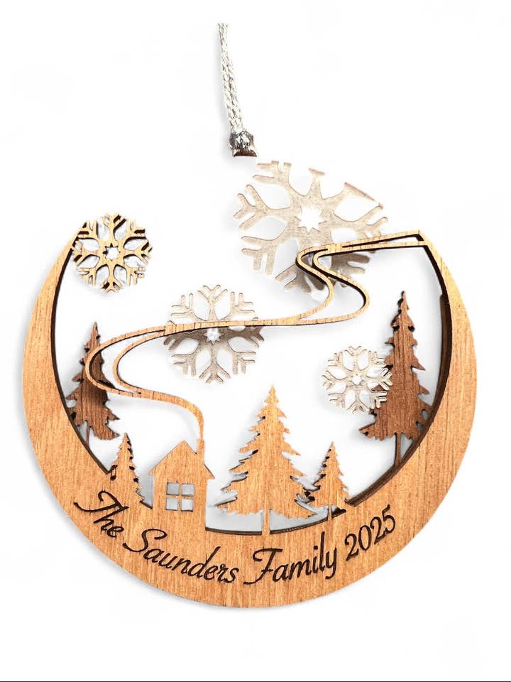 Ornamento de Cabana Aconchegante Personalizada nos Pinheiros por atacado de Comer Teng Studio