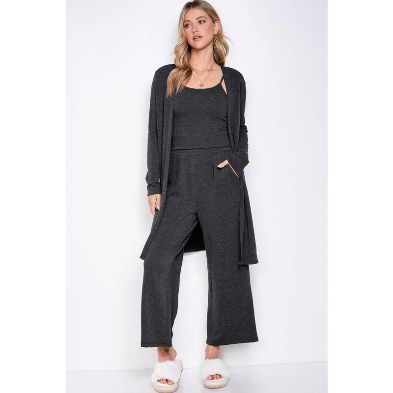 Phil Love – Großhandel Set aus Oberteil und Hose (NICHT Loungewear) – Damen – Solider Cardigan, 3-teiliges Set — ideal für den täglichen Gebrauch3