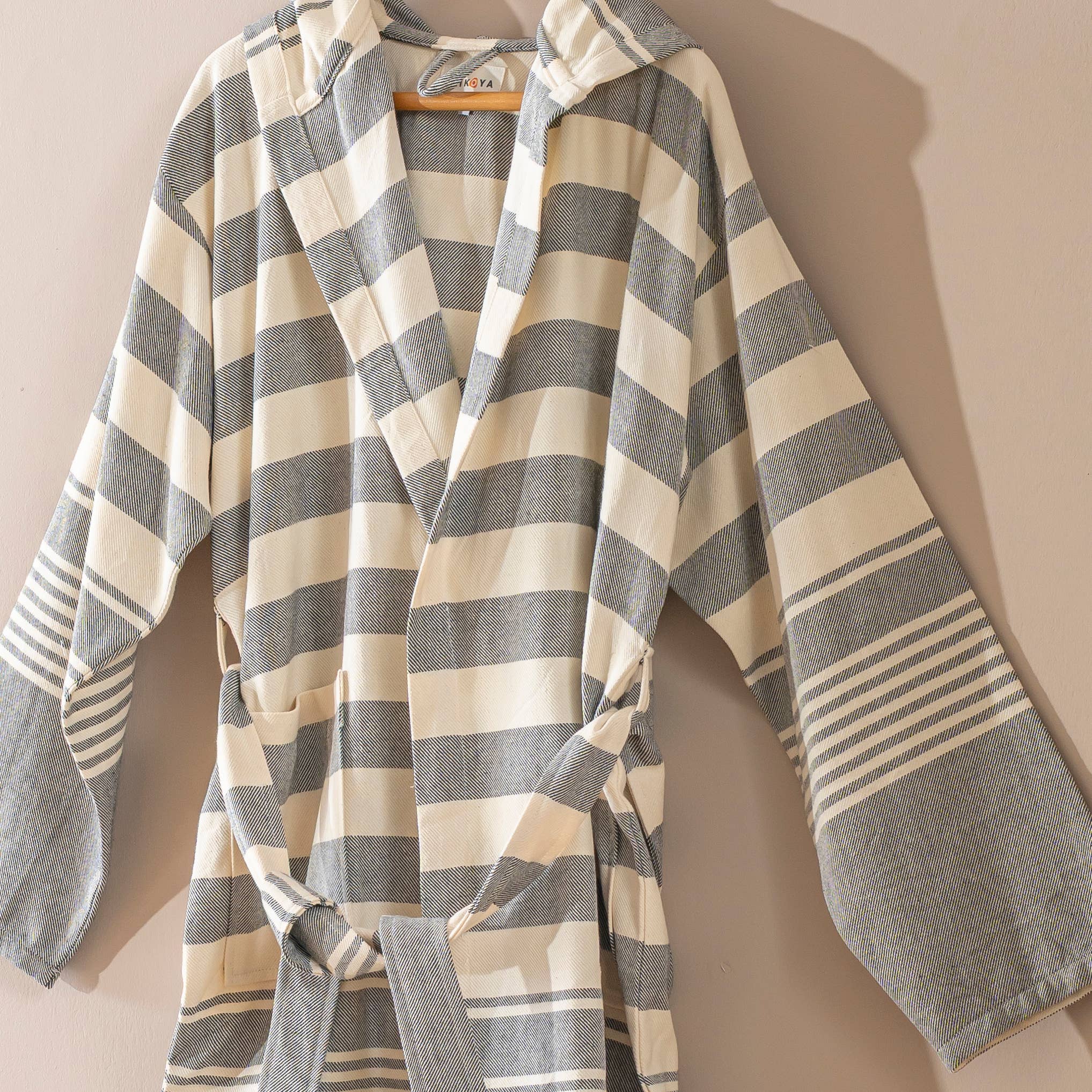 Kikoya - Wholesale Robe - Unisex - Bathrobe Turkish Cotton LightWeight Summer Hood Kimono Robe 2