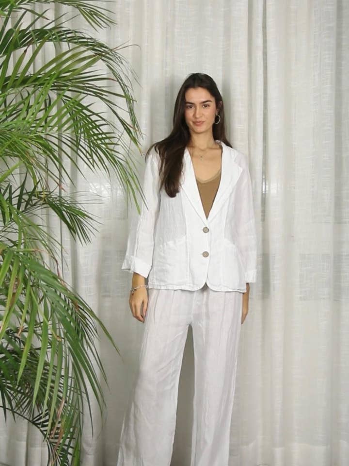 Linen & More - Wholesale Blazer - Women's - REF 17762 BLAZER TWO POCKETS 100% LINEN8