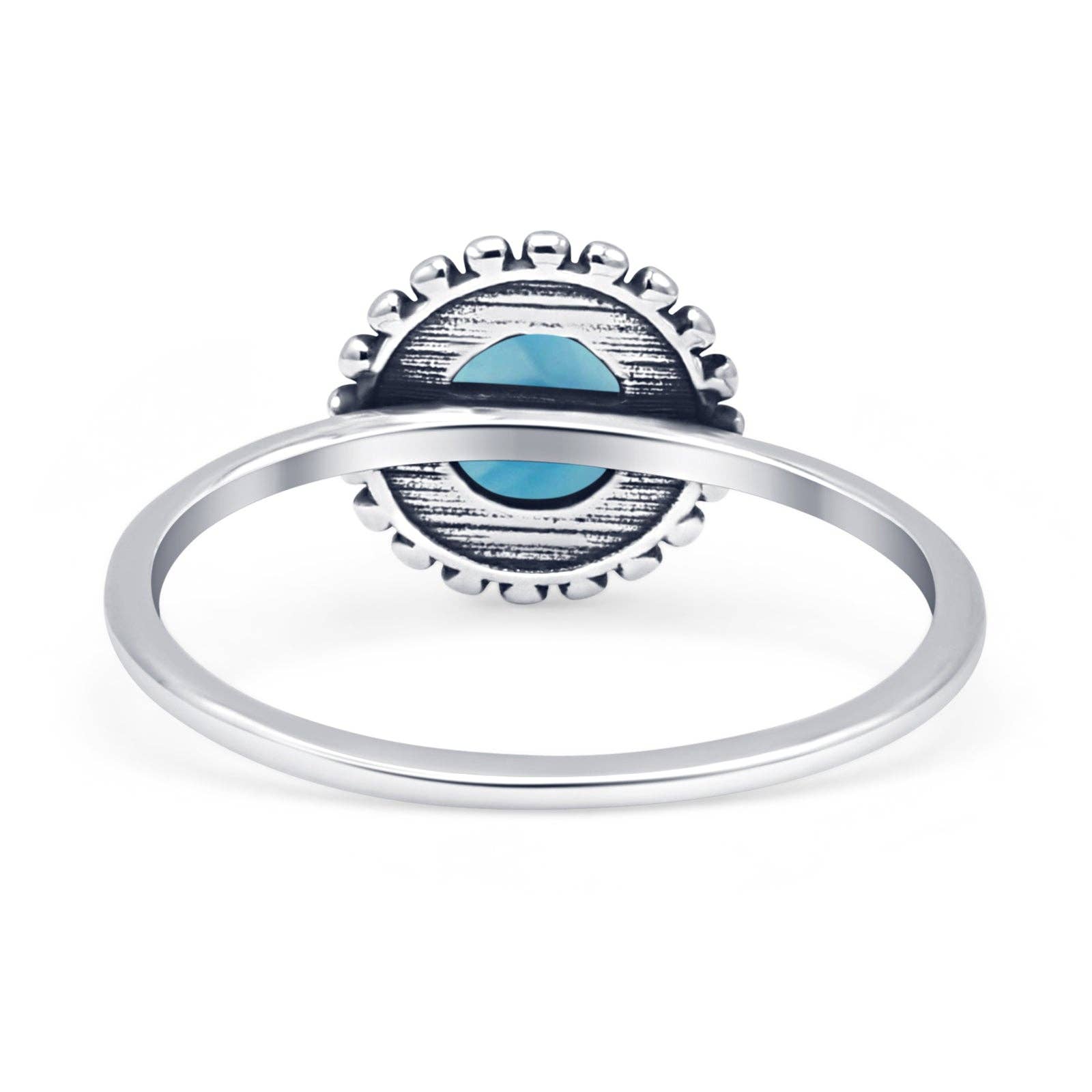 Round Larimar Beaded Rings for wholesale on Faire2