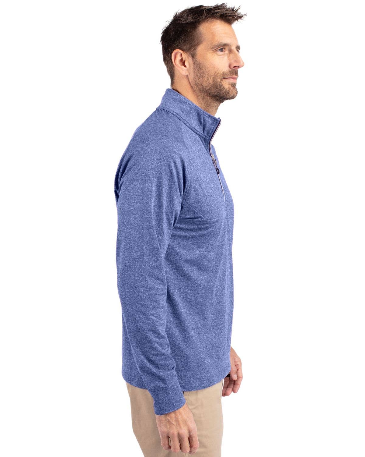 Cutter & Buck - Wholesale Sweatshirt - Men's - Cutter & Buck Adapt Eco Knit Heather Mens 1/4 Zip Pullover14