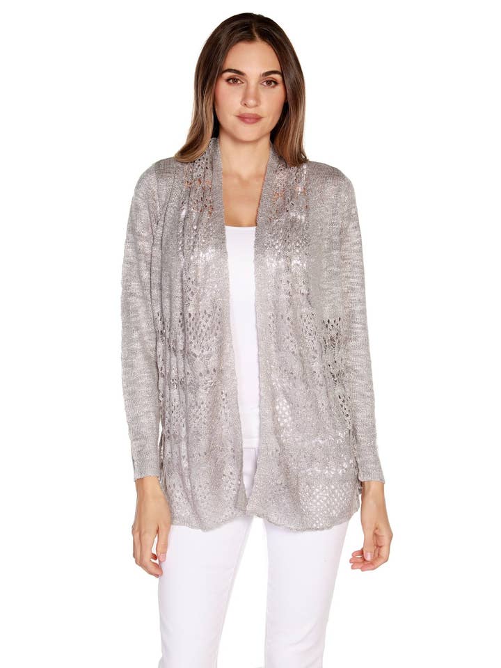 Belldini - Wholesale Cardigan - Women's - Women's Long Sleeve Crochet Knit Swing Cardigan21