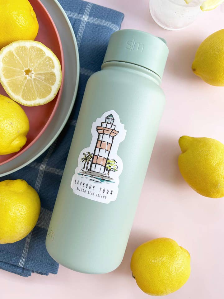 Hilton Head Harbour Town fyrtårn klistermærke for engroshandel hos Texture Design Co