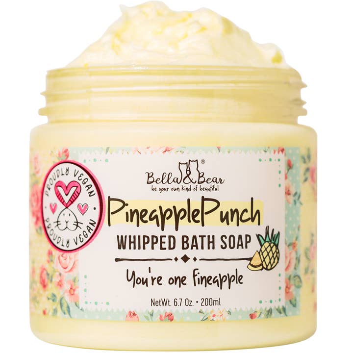 Bella & Bear - Wholesale Whipped Soap - Pineapple Punch Whipped Bath Soap | Shave Cream 6.7oz