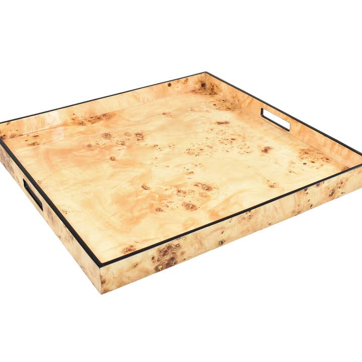 Mappa Burl - Large Square Tray - L-35MBT for wholesale by Pacific Connections