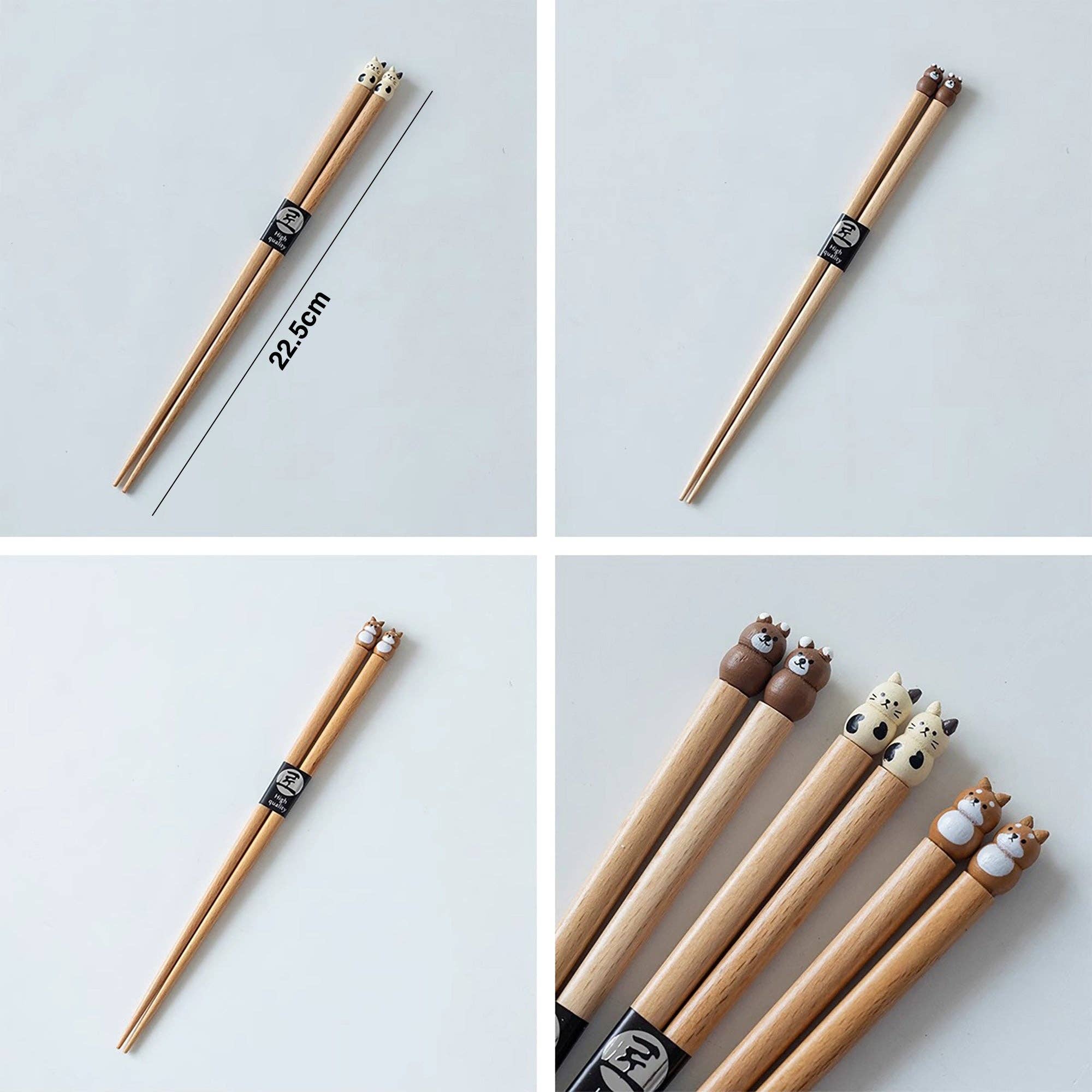 MinoCraft - Wholesale Chopsticks - Wooden chopsticks with animal decorations7