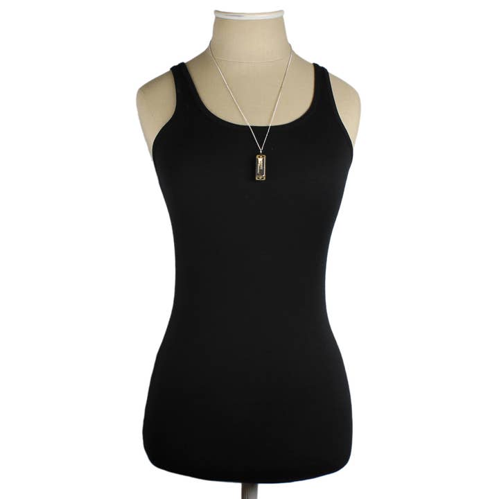 ZAD - Wholesale Pendant/Charm Necklace - Silver Harmonica Necklace