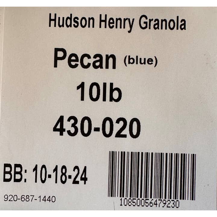 Hudson Henry Baking Co. - Wholesale Granola - Maple Pecan Granola - BULK 10# (4-2.5# bags)2