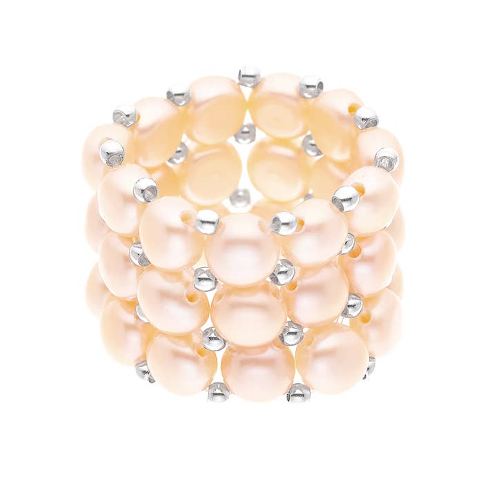 3 Row Ring - Handgjord för wholesale av Mitzuko